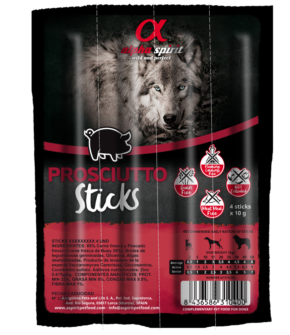 Viererpack Prosciutto Sticks [D33 015b] 4x10g - ALPHA SPIRIT