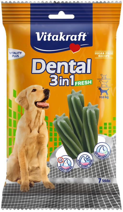 DENTAL 3in1 FRESH M Hundesnack 180g - VITAKRAFT