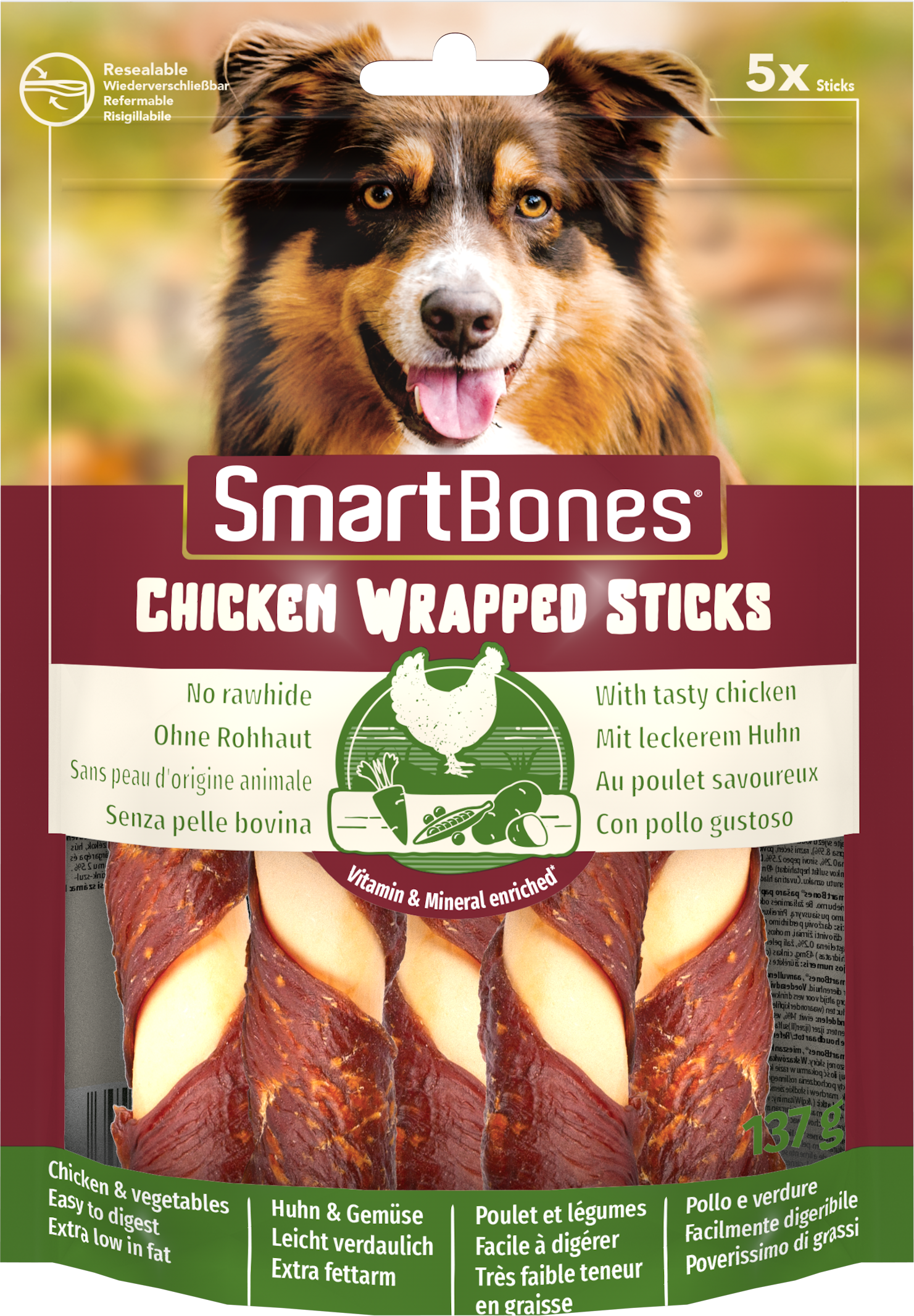 Chicken Wrap Sticks Medium 5 Stk. [T027453] - SMARTBONES