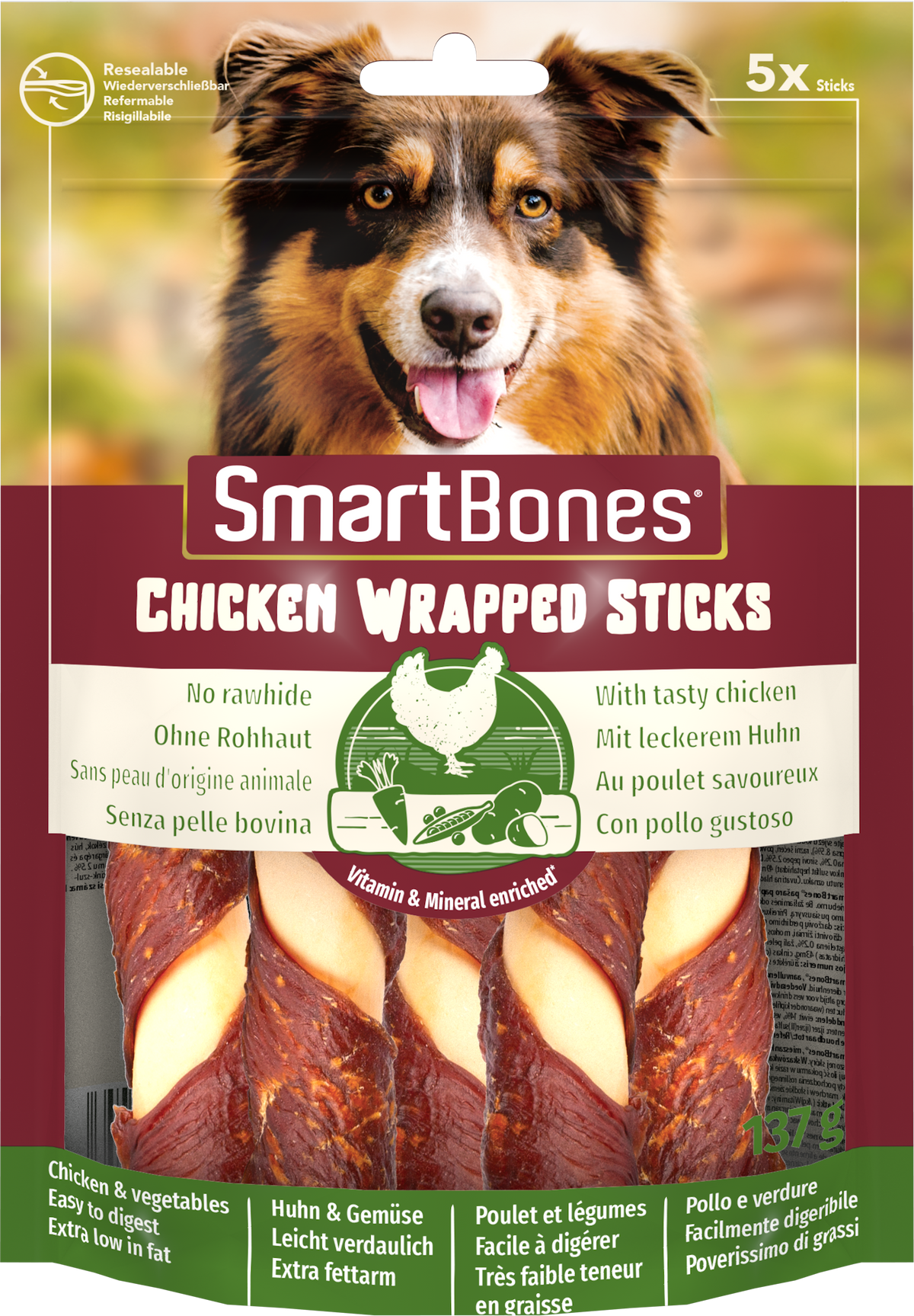 Chicken Wrap Sticks Medium 5 Stk. [T027453] - SMARTBONES