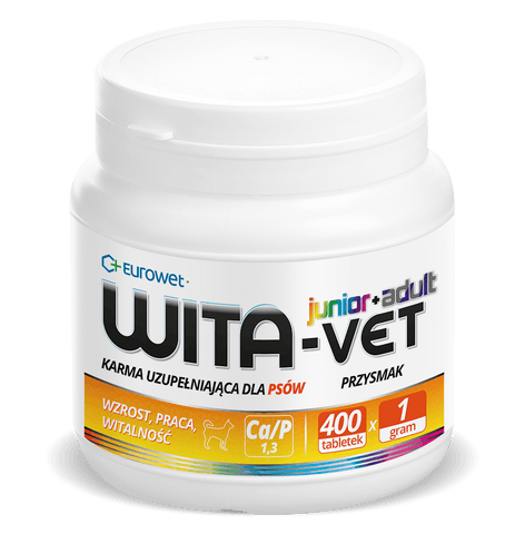 Wita-Vet Ca/P=1,3 - Vitaminergänzung für Hunde 1g 400 Tab. -EURET