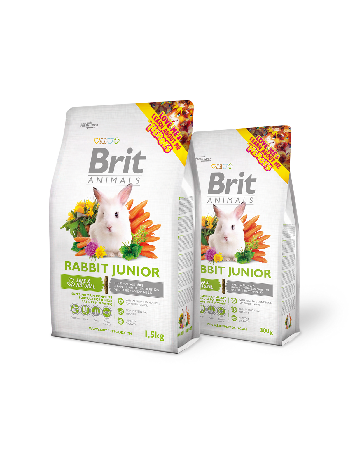 TIERE KANINCHEN JUNIOR KOMPLETT 300 g - BRIT