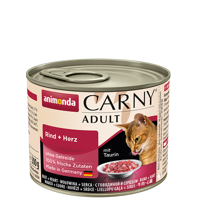 Carny Adult Dose mit Rind und Herzen 200g - ANIMONDA