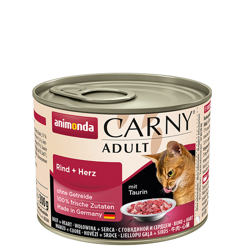 Carny Adult Dose mit Rind und Herzen 200g - ANIMONDA