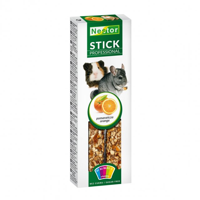 Stick für Nager und Kaninchen Professional - orange 2 Stk. [P-GP] - NESTOR