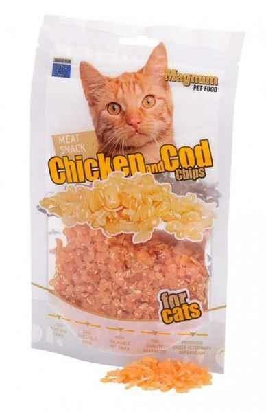 Hühner- und Kabeljau-Chips für Katzen 70 g [16015] - MAGNUM