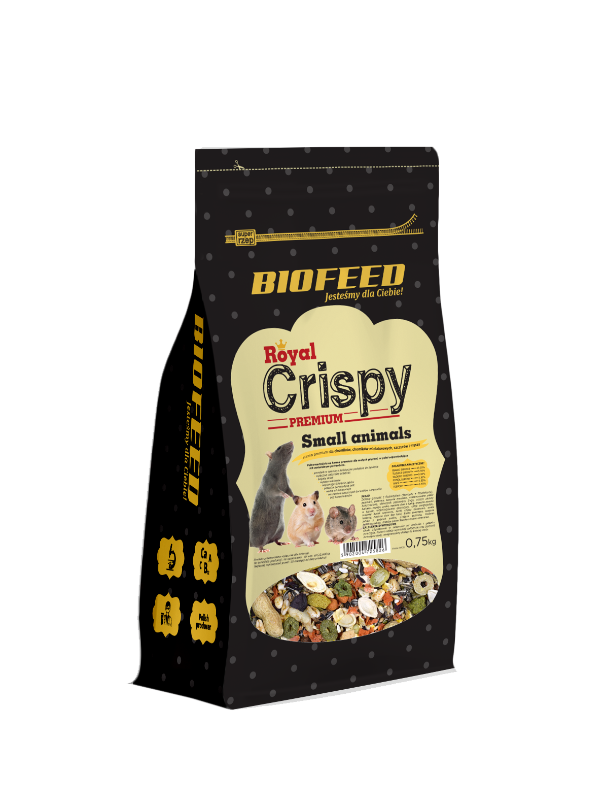 Royal Crispy Premium Small Animals 750g - für kleine Nager - BIOFEED