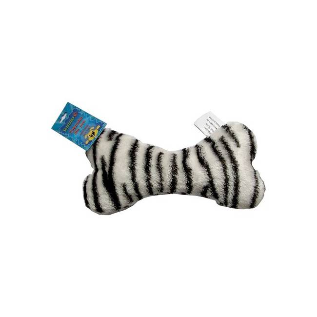 Hundeplüschtier - Zebraknochen, 22 cm quietschend [Y0009] - YARRO