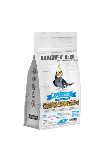 Basic Großsittiche - mittelgroßer Papagei 1kg - BIOFEED