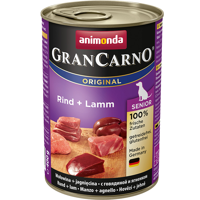 GranCarno Orginal Senior Dosen Rind Lamm 400 g - ANIMONDA