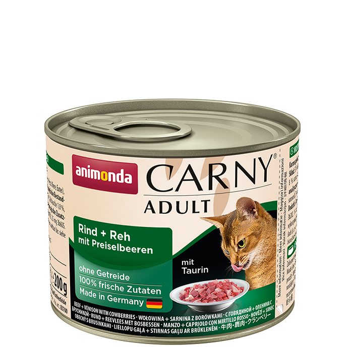 Carny Adult Dose mit Rind, Wild und Blaubeere 200g - ANIMONDA