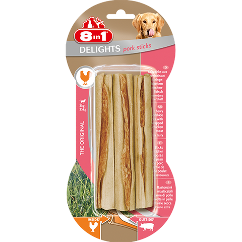 Delights Schweineknochensticks [T122135] 3 Stk. - 8IN1