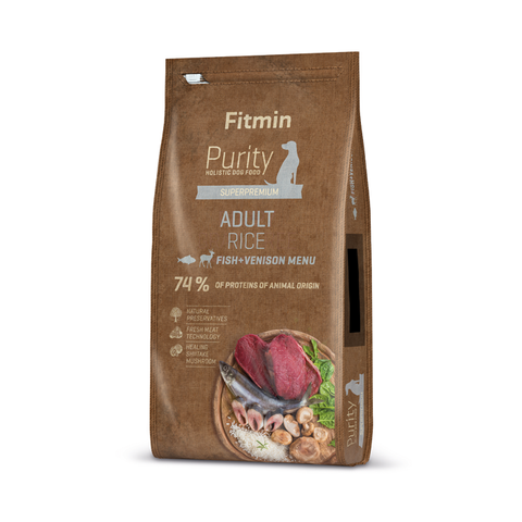 Hund Purity Rice Adult Fisch & Wild 12kg - FITMIN