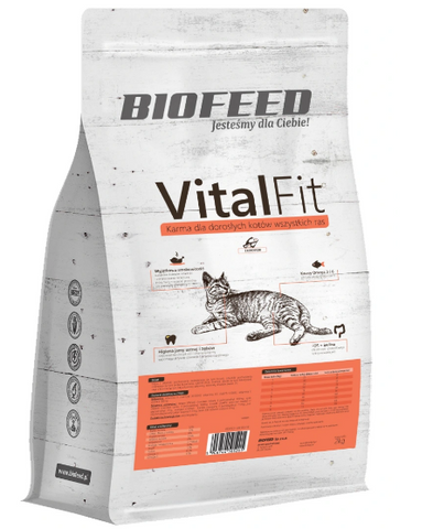 VitalFit - ausgewachsene Katzen aller Rassen mit Lachs 2kg - BIOFEED