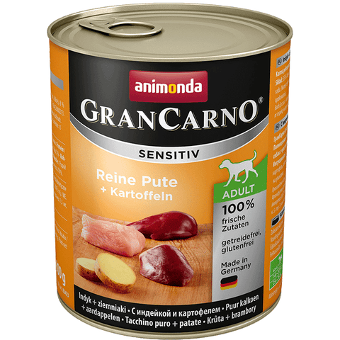 GranCarno Sensitive Adult reine Putenkartoffeln in Dosen 800 g - ANIMONDA