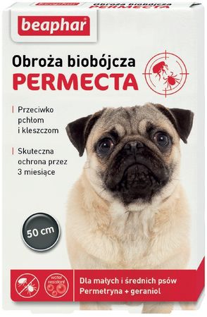 PERMECTA DOG S 50CM - Biozidhalsband für kleine und mittelgroße Hunde - BEAPHAR