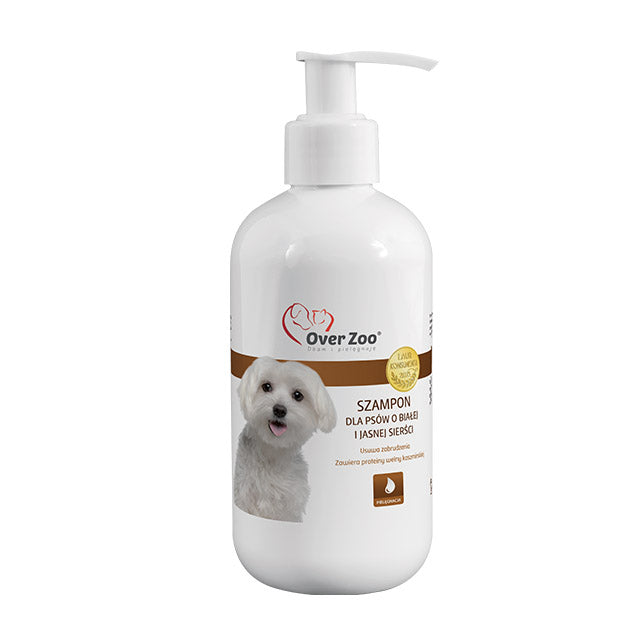 Shampoo für Hunde mit weißem und hellem Haar 250ml - OVERZOO