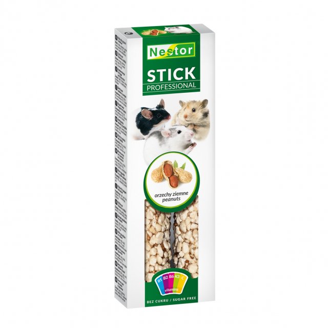 Stick für Nagetiere und Kaninchen Professional - Erdnüsse 2 Stk. [P-GORZ] - NESTOR