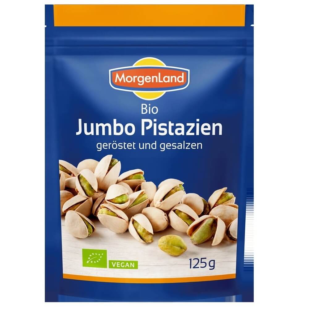 Hạt dẻ cười Jumbo rang muối hữu cơ 125 g - MORGENLAND