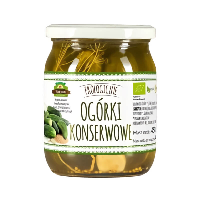 Agurkesyltede (med æblecidereddike) glutenfri BIO 500 g (275 g) - FARMA ŚWIĘTOKRZYSKA