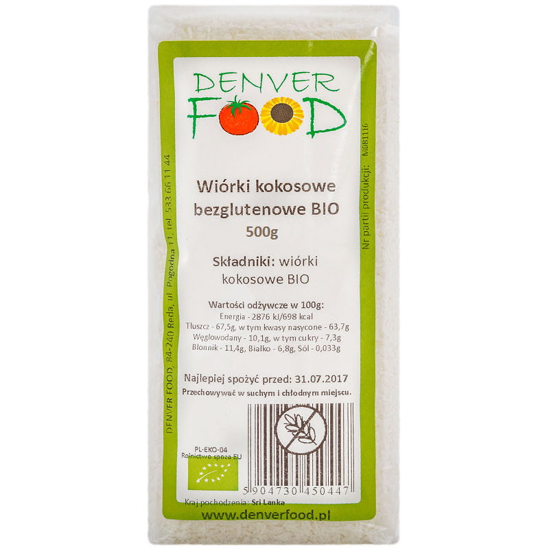 Scaglie di cocco biologiche senza glutine 500g DENVER FOOD