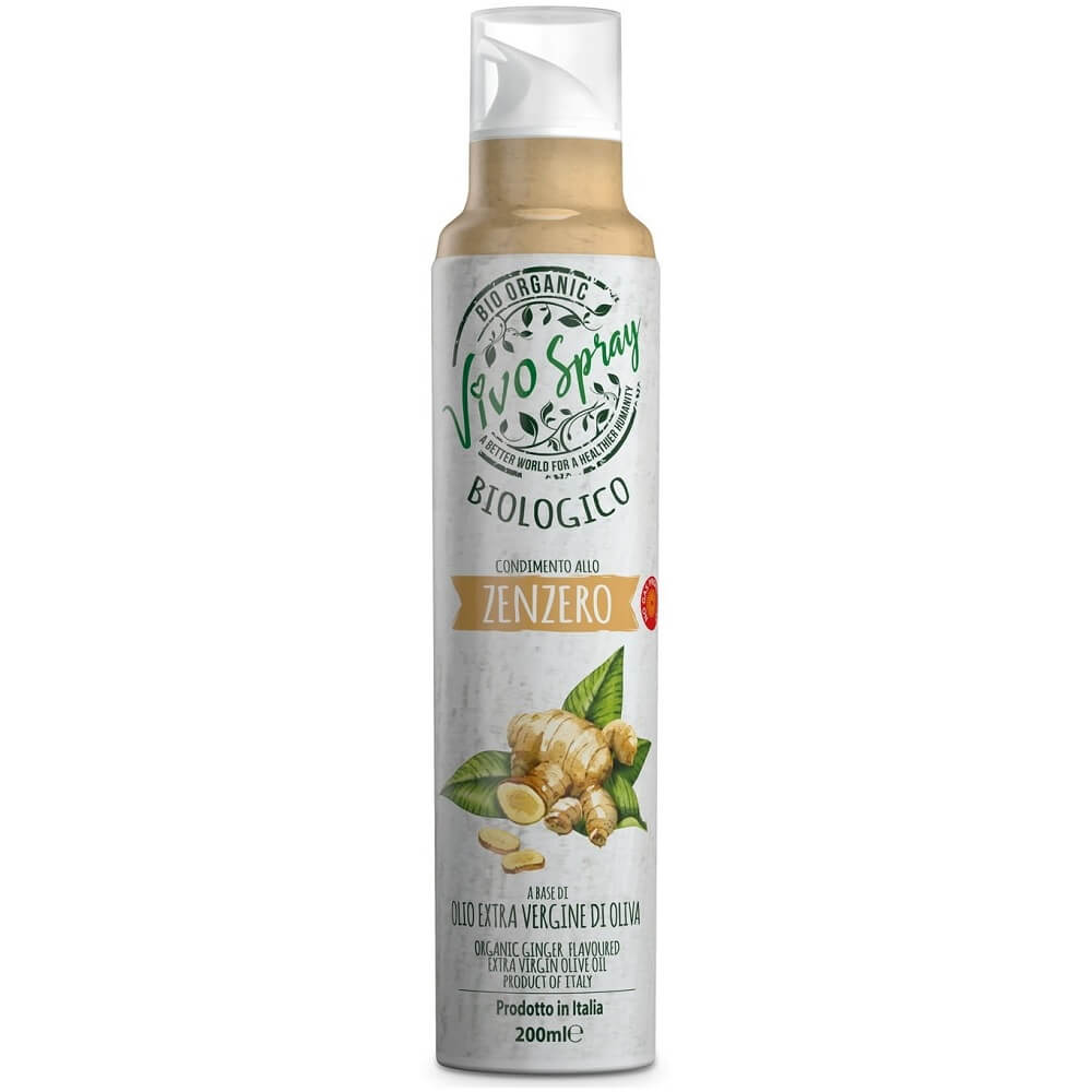 Ekstra jomfru olivenolie med ingefærsmag BIO Spray 200 ml - VIVO SPRAY