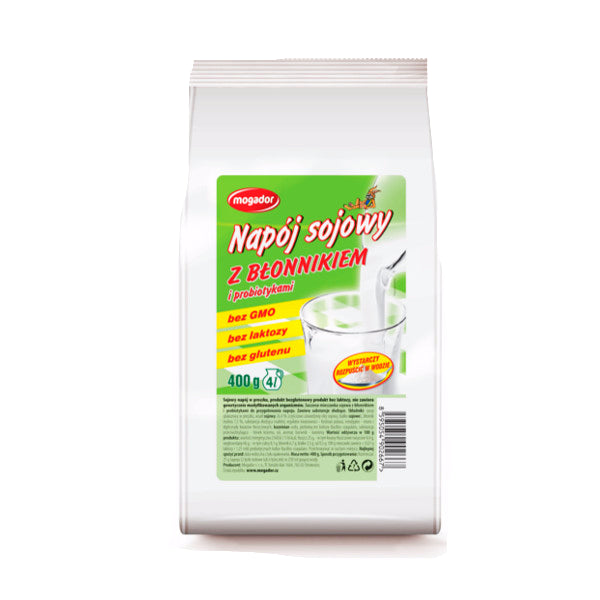Bebida de soja com fibras e pó probiótico 400 g MOGADOR