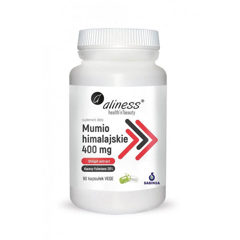 Himalaya-Mumio-Shilajit-Extrakt Fulvinsäuren 20 % 400 MG 90 Kapseln ALINESS