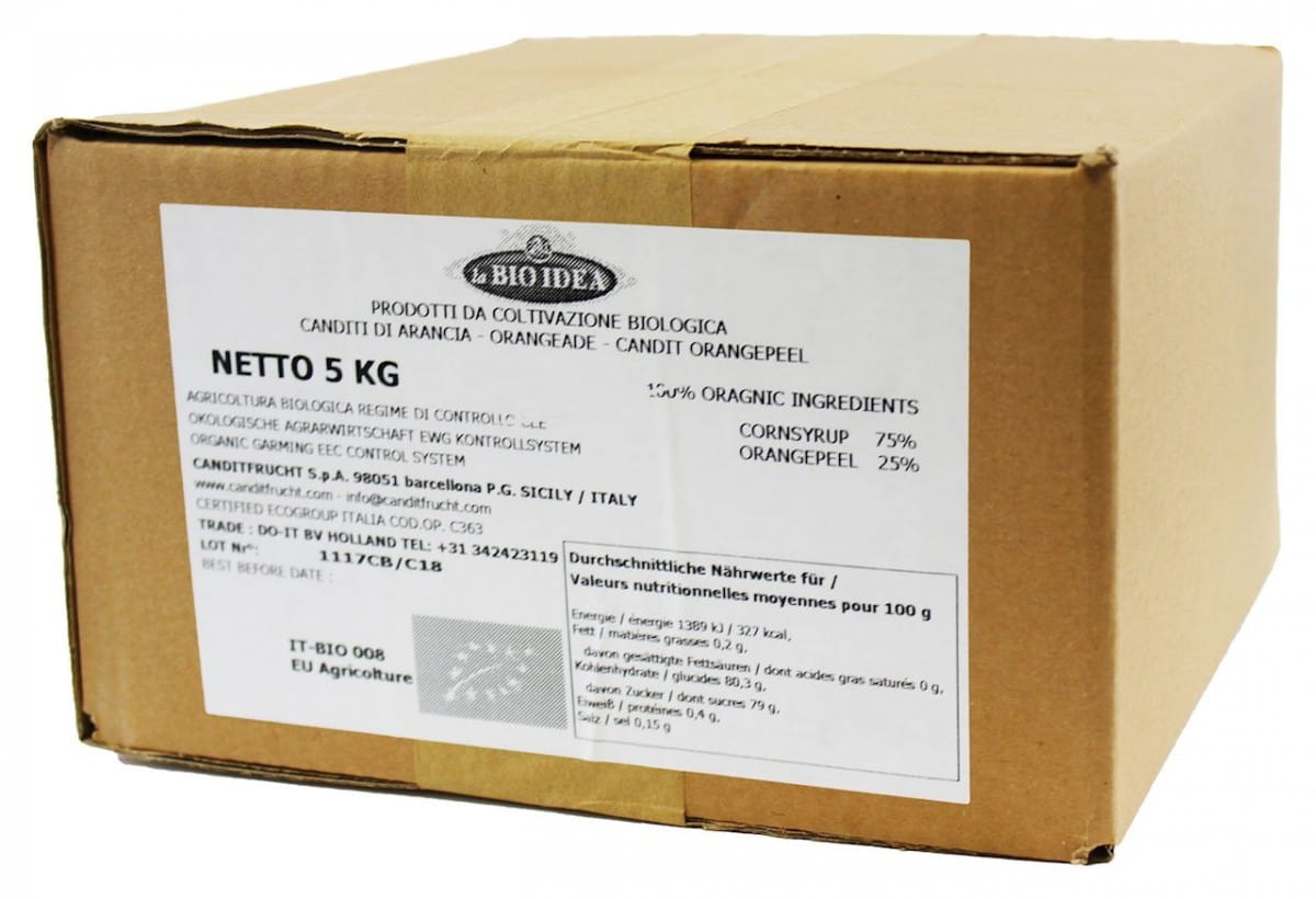 Kandiserte appelsinskall BIO 5 kg - HORECA (LA BIO IDEA)