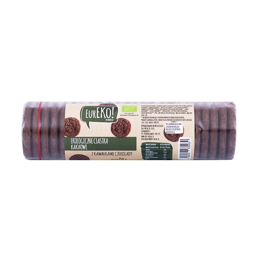 Kekse mit Schokoladenstückchen, vegan BIO 250 g EUREKO