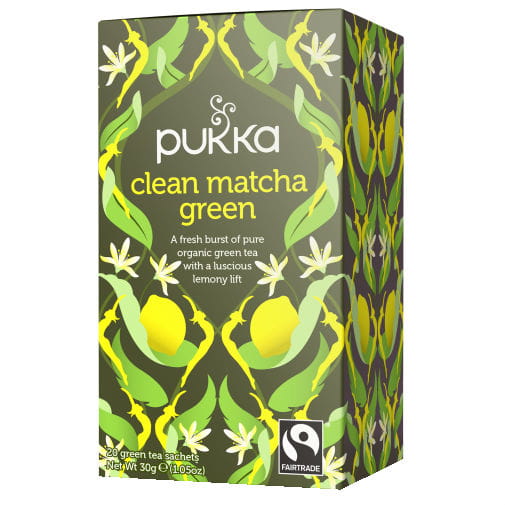 Sauberer Matcha-Grüntee BIO 20 PUKKA-Beutel