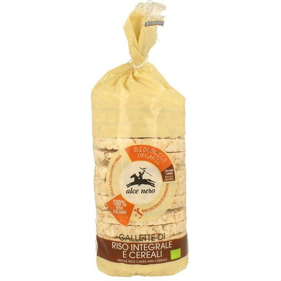 Pastel de arroz integral con 4 cereales BIO 100 g - ALCE NERO
