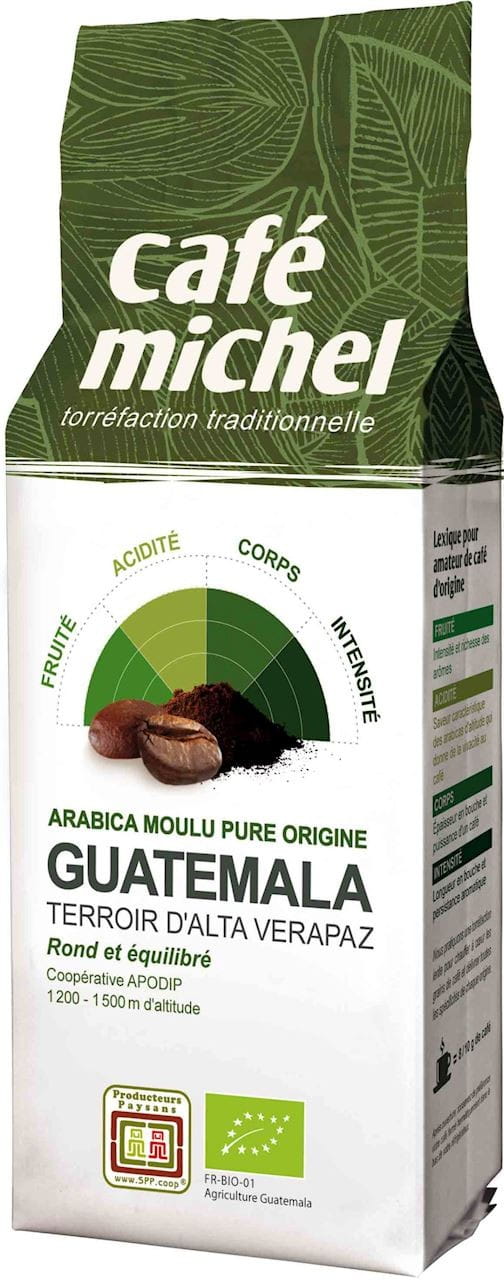Ground coffee Arabica Guatemala fair trade organic 250 g - CAFE MICHEL