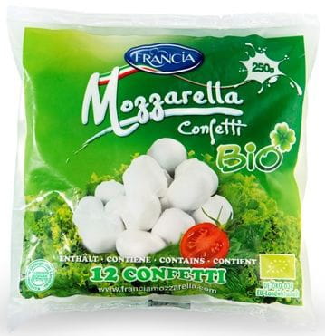 Mozzarella (12 kleine Kugeln) BIO 250 g - FRANCIA