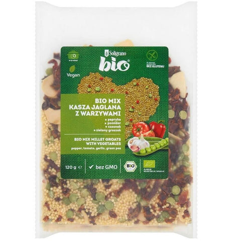 Hirse mit Gemüse glutenfrei BIO 120 g - SOLIGRANO