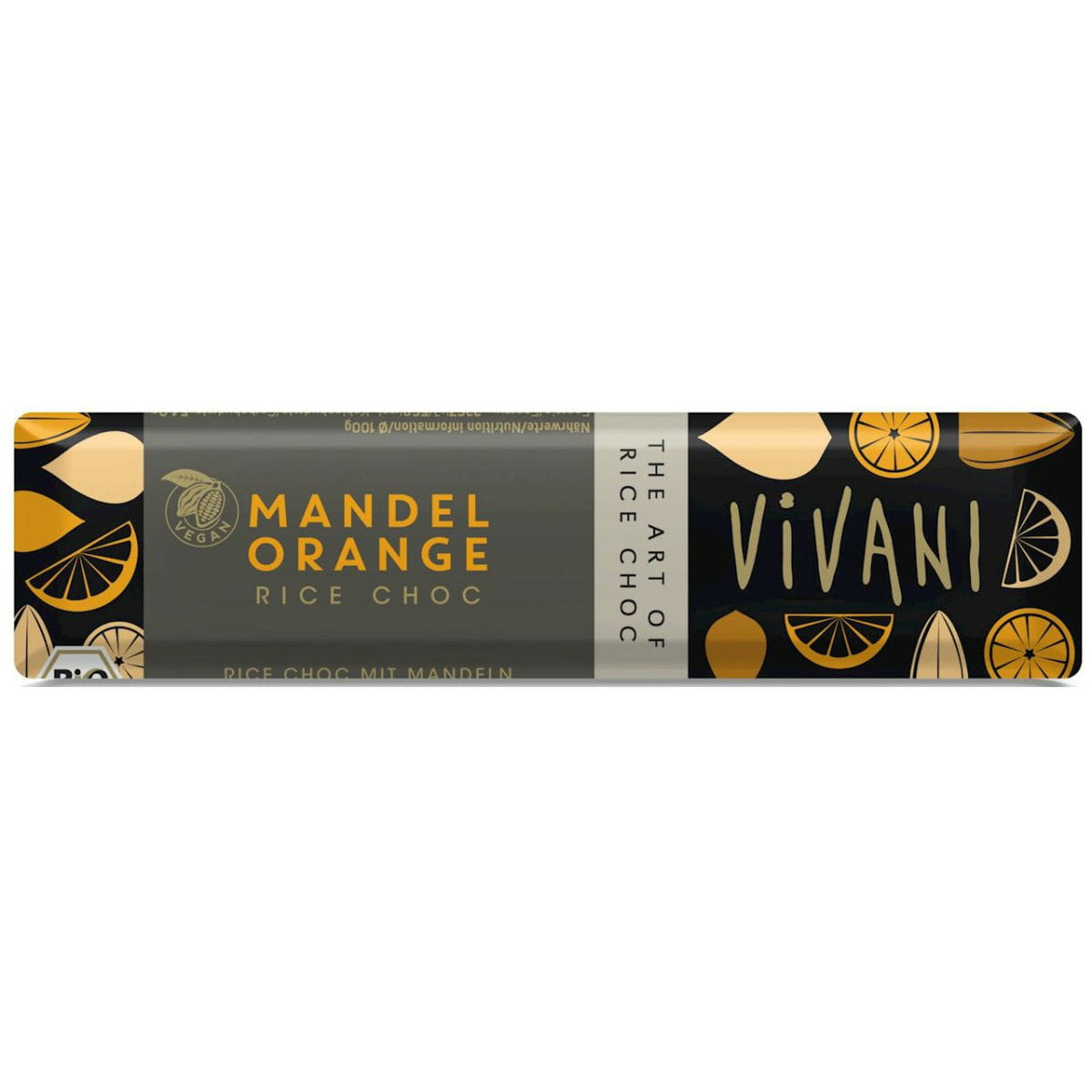 Riegel mit Orange und Mandeln (auf einem Reisgetränk) BIO 35 g - VIVANI