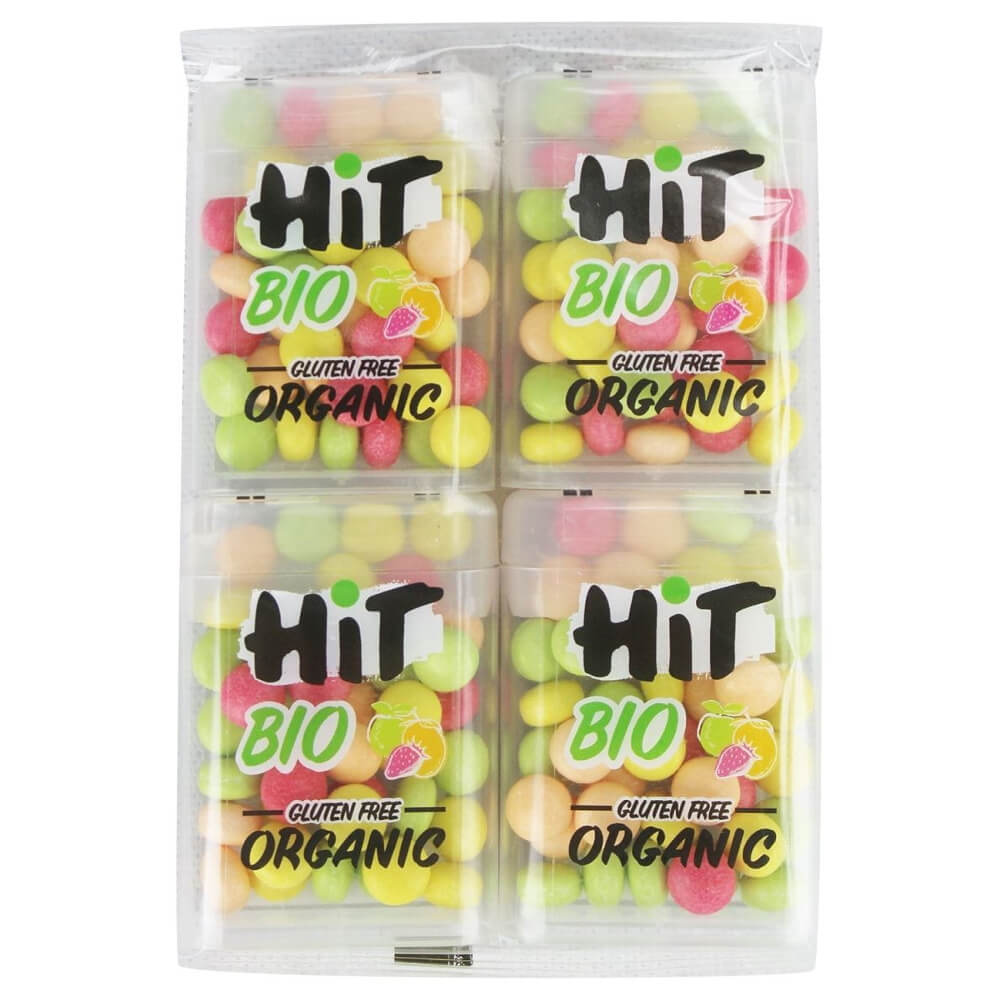 Drageês com sabor de frutas sem glúten BIO 4 x 15 g - HIT