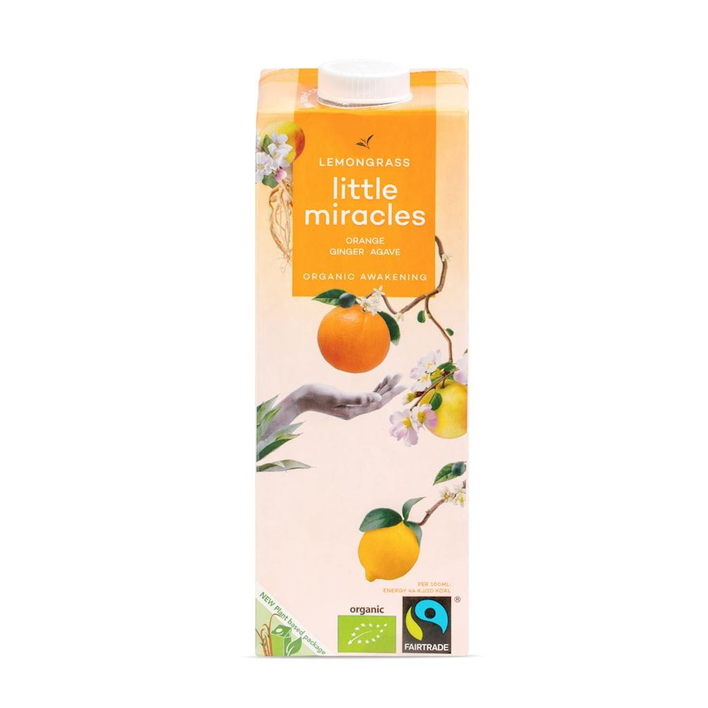 A refreshing drink with a taste of lemongrass, orange, ginger ORGANIC 1000 ml - LITTLE MIRACLES