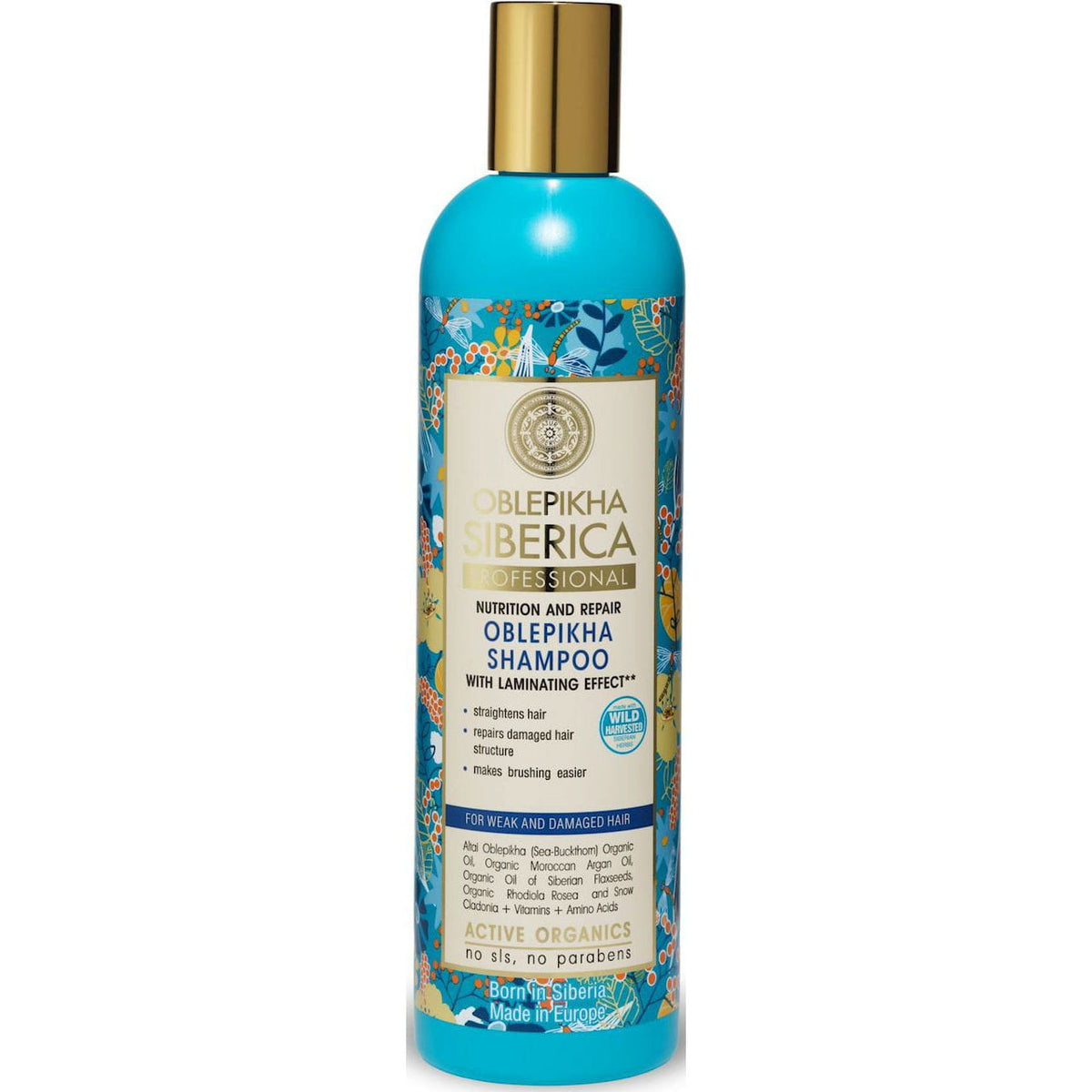 Šampon pro slabé a poškozené vlasy, výživa a obnova 400 ml - OBLEPIKHA SIBERICA