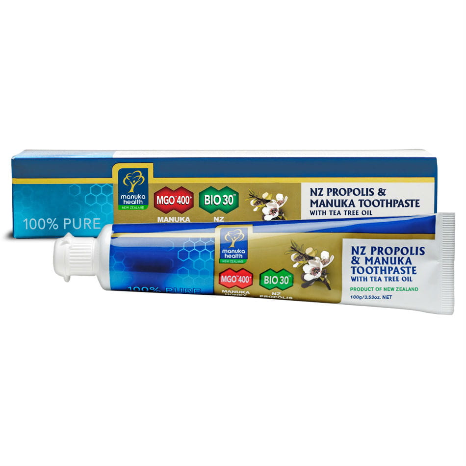 Zubní pasta s manukovým medem MGO 400 + propolis bio30 a tea tree olejem 100g MANUKA HEALTH NEW ZELAND