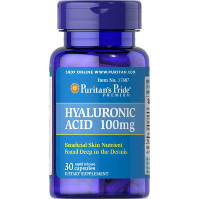 Acido ialuronico 100mg Acido ialuronico 30 capsule PURITAN'S PRIDE