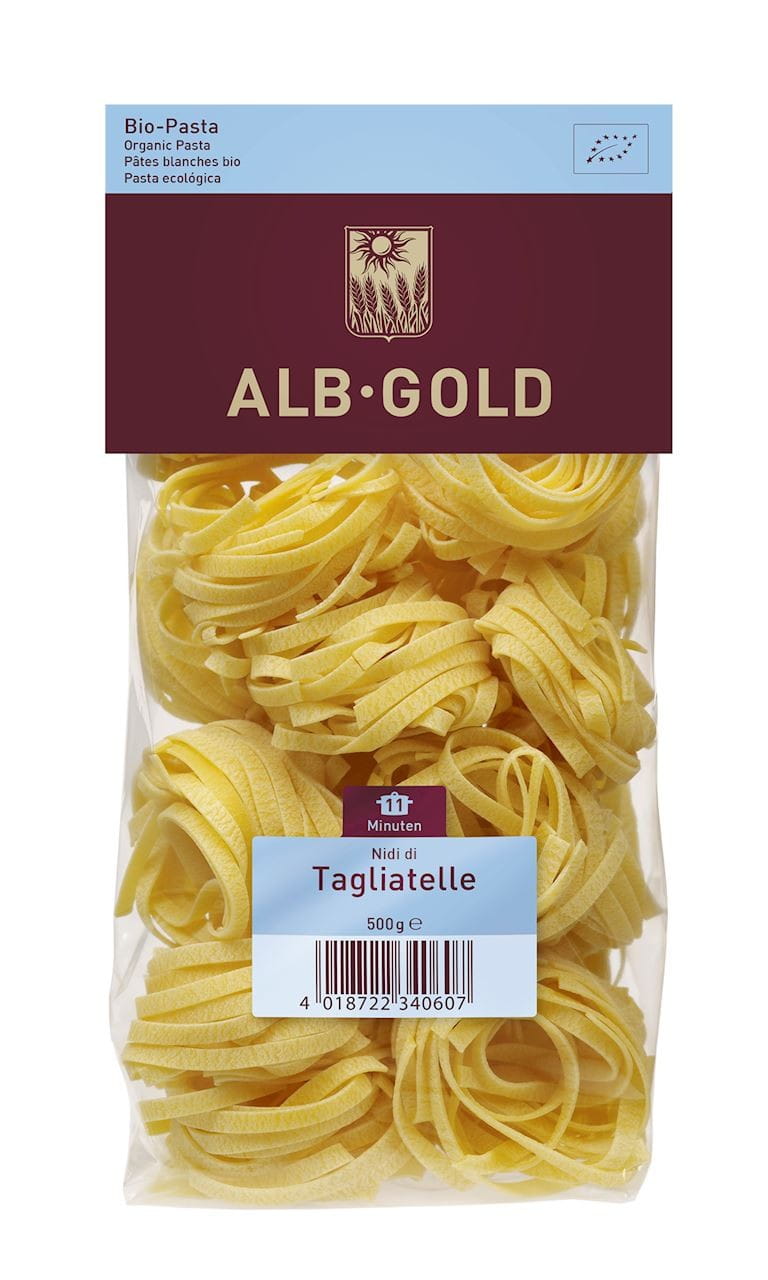 Nudeln (krupice) vřetenové nudle hnízda BIO 500 g - ALB GOLD